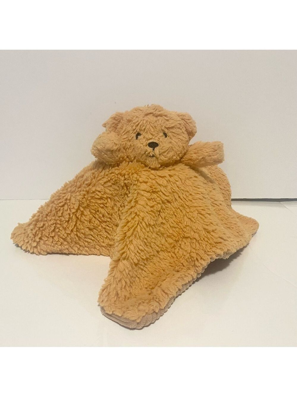 Best Made Toys Teddy Bear Lovey Ribbed Tan Rattle Stuffed Animal Plush Toy Baby